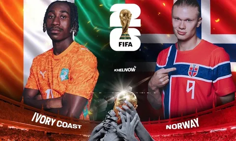 Dự đoán tỷ số, kết quả Bờ Biển Ngà vs Na Uy 0h ngày 1/7 - World Cup 2026: Haaland hạ gục Voi chiến