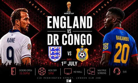 Dự đoán tỷ số Anh vs CHDC Congo, 23h ngày 1/7 - Nhận định bóng đá World Cup 2026