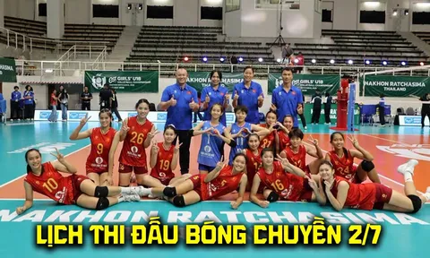Lịch thi đấu bóng chuyền hôm nay 2/7 - Lịch trực tiếp bóng chuyền nữ U18 Việt Nam vs Hàn Quốc