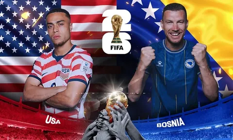 Xem trực tiếp bóng đá Mỹ vs Bosnia ở đâu, kênh nào? Link xem trực tiếp World Cup 2026 trên VTV3 HD