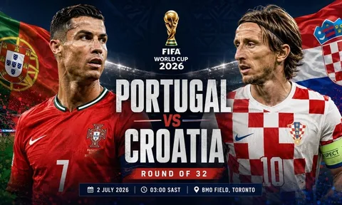 Link xem TRỰC TIẾP bóng đá Bồ Đào Nha vs Croatia 06h00 ngày 3/7 - VTV3, VTV6 trực tiếp World Cup 2026 hôm nay
