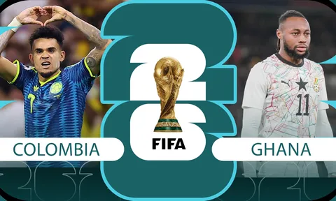 Dự đoán tỷ số, kết quả bóng đá Colombia vs Ghana 8h30 ngày 4/7 - World Cup 2026: Luis Diaz 'đại chiến' Semenyo
