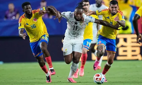 Kết quả bóng đá Colombia vs Ghana hôm nay 4/7 - World Cup 2026: Ngôi sao Man City gây thất vọng