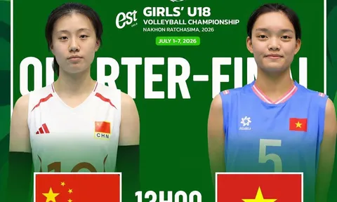 TRỰC TIẾP bóng chuyền nữ Việt Nam vs Trung Quốc hôm nay 5/7- Link xem bóng chuyền U18 nữ châu Á 2026