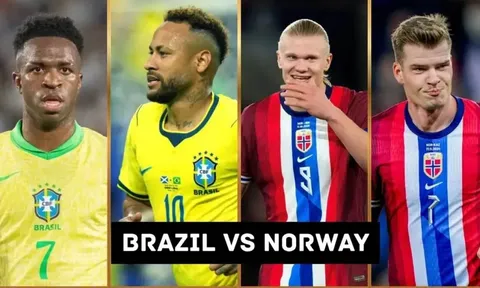Link xem trực tiếp bóng đá Brazil vs Na Uy 3h ngày 6/7 - VTV6 VTV3 trực tiếp World Cup 2026 hôm nay
