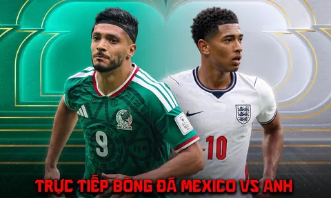 Link xem trực tiếp bóng đá Mexico vs Anh 7h ngày 6/7 - VTV6 VTV3 trực tiếp World Cup 2026 hôm nay