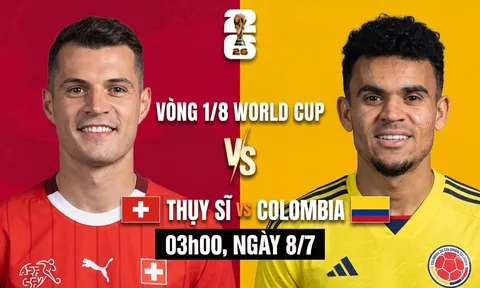 Dự đoán tỷ số Thụy Sĩ vs Colombia, 3h ngày 7/7 - Nhận định bóng đá World Cup 2026