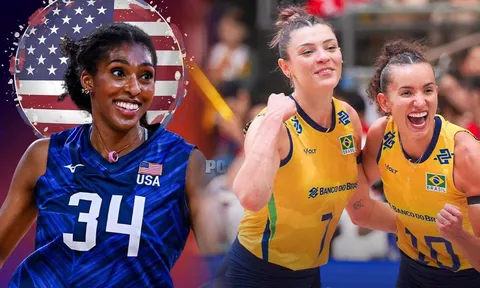 Kết quả bóng chuyền nữ VNL 2026 hôm nay 10/7: Mỹ thua sốc, Brazil thị uy sức mạnh