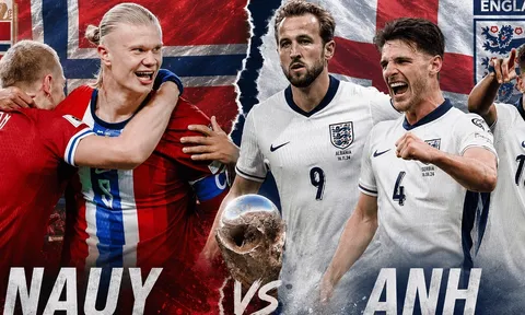 Lịch sử đối đầu Na Uy vs Anh - Nhận định bóng đá Tứ kết World Cup 2026: Khó cản bước 'Tam Sư'