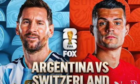 Link xem trực tiếp bóng đá Argentina vs Thụy Sĩ 8h ngày 12/7 - VTV3 VTV6 trực tiếp World Cup 2026
