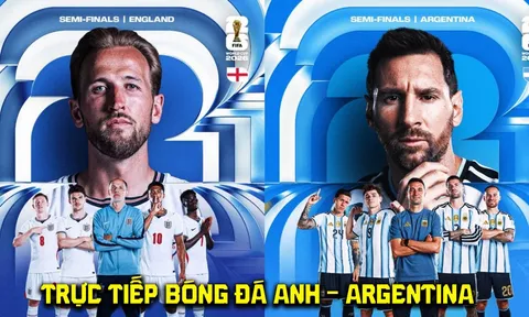 Xem trực tiếp bóng đá Anh vs Argentina ở đâu, kênh nào? Link xem trực tiếp World Cup 2026 hôm nay