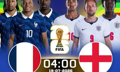 Link xem TRỰC TIẾP bóng đá Pháp vs Anh 02h00 ngày 19/7 - VTV3, VTV6 trực tiếp World Cup 2026 mới nhất