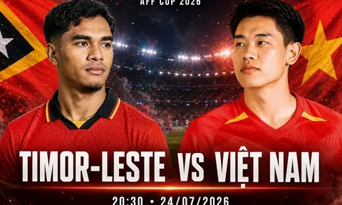 VTV trực tiếp bóng đá Timor Leste vs Việt Nam - Link xem trực tiếp ASEAN Cup 2026 hôm nay 24/7 trên VTV6