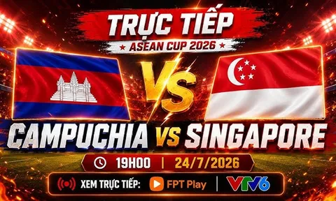 Xem trực tiếp bóng đá Campuchia vs Singapore ở đâu, kênh nào? Link xem trực tiếp AFF Cup 2026 FULLHD