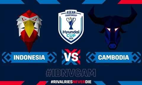 Trực tiếp bóng đá Indonesia vs Campuchia 20h30 ngày 27/7 - VTV5 VTV6 trực tiếp AFF Cup 2026 hôm nay
