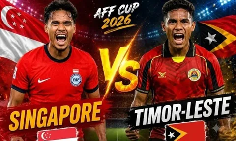 TRỰC TIẾP bóng đá Singapore vs Timor Leste, 18h00 ngày 27/7 - VTV6 trực tiếp AFF Cup 2026 mới nhất