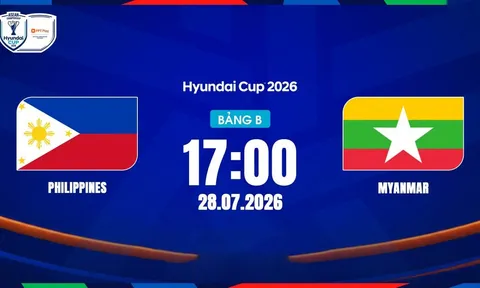 VTV6, VTV5 TRỰC TIẾP bóng đá Philippines vs Myanmar hôm nay 28/7 - Link xem trực tiếp AFF Cup 2026 mới nhất