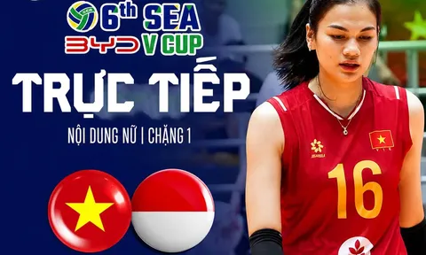 Trực tiếp bóng chuyền nữ Việt Nam vs Indonesia 19h ngày 1/8 - VTV trực tiếp SEA V.Cup 2026 hôm nay