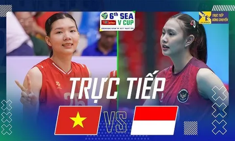 Xem trực tiếp bóng chuyền nữ Việt Nam vs Indonesia ở đâu, kênh nào? Link xem SEA V.Cup 2026 mới nhất