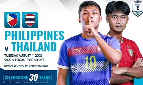 Trực tiếp bóng đá Philippines vs Thái Lan 20h00 ngày 4/8 - VTV6 VTVGo trực tiếp AFF Cup 2026 hôm nay