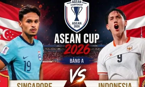 Kết quả bóng đá Singapore vs Indonesia - Cập nhật link xem trực tiếp AFF Cup 2026 mới nhất.