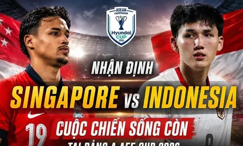 Dự đoán kết quả, tỷ số Singapore vs Indonesia - AFF Cup 2026: Siêu máy tính nhận định bóng đá hôm nay 7/8