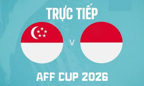Trực tiếp bóng đá Singapore vs Indonesia hôm nay 7/8 - AFF Cup 2026: Kình địch của ĐT Việt Nam thua đau?