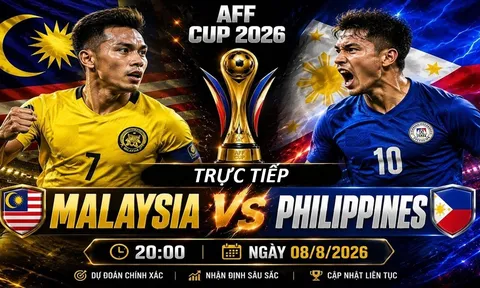 VTV trực tiếp bóng đá Malaysia vs Philippines - Link xem trực tiếp AFF Cup 2026 hôm nay 8/8 trên VTV7