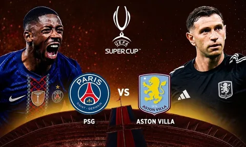 Link xem trực tiếp bóng đá PSG vs Aston Villa hôm nay 13/8 - VTV, TV360 trực tiếp Siêu Cup châu Âu 2026