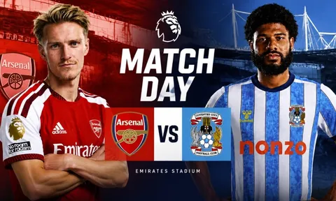 TRỰC TIẾP bóng đá Arsenal vs Coventry - 02h00 ngày 22/8 - Link xem trực tiếp Ngoại hạng Anh