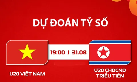 Dự đoán tỷ số, kết quả U20 Việt Nam vs U20 Triều Tiên, 19h ngày 31/8 - Nhận định bóng đá VL U20 châu Á 2027