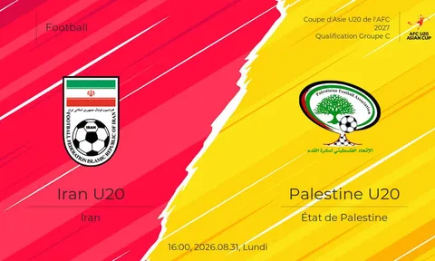 Trực tiếp bóng đá U20 Iran vs U20 Palestine hôm nay - VL U20 châu Á 2026: ĐT Việt Nam nhận tin vui?