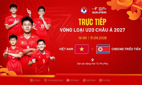 Link xem trực tiếp bóng đá Việt Nam vs Triều Tiên 19h ngày 31/8 - VTV trực tiếp vòng loại U20 châu Á?