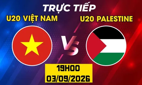 VTV6 VTV3 trực tiếp bóng đá U20 Việt Nam vs U20 Palestine hôm nay 3/9 - Link xem trực tiếp VL U20 châu Á 2027