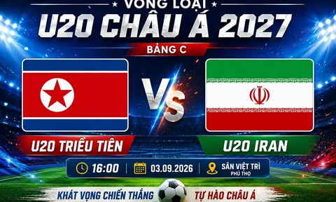 TV360 trực tiếp bóng đá U20 Triều Tiên vs U20 Iran - Link xem trực tiếp Vòng loại U20 châu Á 2027