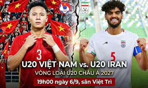 Dự đoán tỷ số U20 Việt Nam vs U20 Iran 19h ngày 6/9 - Nhận định bóng đá VL U20 châu Á 2027 hôm nay