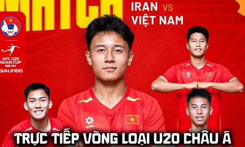 VTV6 VTV3 trực tiếp bóng đá U20 Việt Nam vs U20 Iran hôm nay 6/9 - Link xem trực tiếp VL U20 châu Á 2027