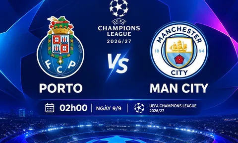 Dự đoán kết quả, tỷ số Porto vs Man City - UEFA Champions League: Siêu máy tính nhận định bóng đá hôm nay 8/9