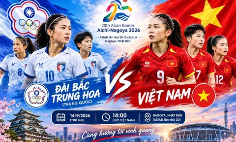 VTV6 trực tiếp bóng đá nữ Việt Nam vs Đài Loan - Link xem trực tiếp ASIAD 2026 trên VTV