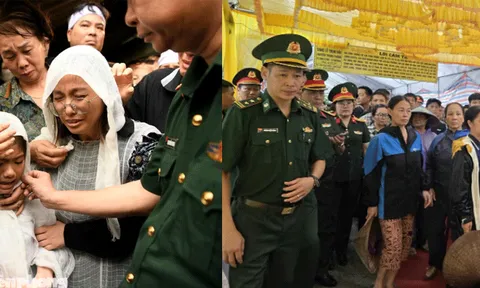 Tang lễ Trung tá Trần Văn Tùng: Đồng đội, người thân, hàng xóm và nhiều người xa lạ đến tiễn biệt