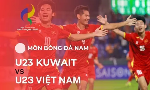 Kết quả bóng đá U23 Việt Nam vs U23 Kuwait - Cập nhật link xem trực tiếp ASIAD 2026 trên VTV6