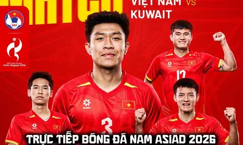 Link xem trực tiếp bóng đá U23 Việt Nam vs U23 Kuwait 17h ngày 15/9 - VTV6 trực tiếp ASIAD 2026