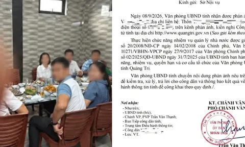 Bí thư xã ở Quảng Trị lên tiếng khi bị phản ánh dùng rượu bia giờ hành chính, lý do bị chụp ảnh?