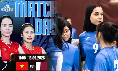 Link xem TRỰC TIẾP bóng chuyền nữ Việt Nam đấu Qatar hôm nay 16/9 - VTV6 Trực tiếp bóng chuyền ASIAD 2026