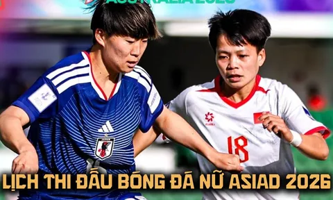 Lịch thi đấu bóng đá nữ ASIAD 2026 mới nhất 17/9: ĐT Việt Nam đại chiến Nhật Bản vào lúc mấy giờ?