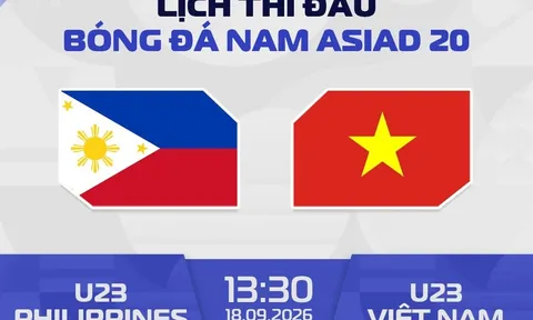 Dự đoán kết quả, tỷ số U23 Việt Nam vs U23 Philippines - Nhận định bóng đá ASIAD 2026 hôm nay 18/9