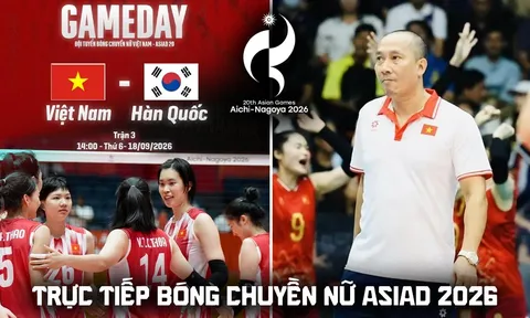 VTV7 VTVGo trực tiếp bóng chuyền nữ Việt Nam vs Hàn Quốc 14h 18/9 - Link xem trực tiếp ASIAD 2026 hôm nay