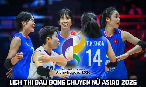 Lịch thi đấu tứ kết bóng chuyền nữ ASIAD 2026 mới nhất: Tuyển nữ Việt Nam đấu Trung Quốc lúc mấy giờ?