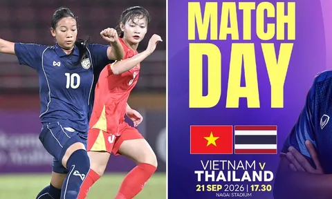 VTV trực tiếp bóng đá nữ ASIAD 2026 hôm nay 21/9 - Link xem trực tiếp ĐT nữ Việt Nam vs Thái Lan