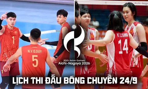 Lịch thi đấu bóng chuyền hôm nay 24/9: Tuyển Việt Nam đại chiến Qatar ở ASIAD 2026 khi nào?